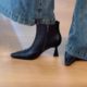 Handmade Genuine Leather Autumn and Winter High Heel Boots Women's New Puss Heel Thin Boots Niche High-end Ankle Boots Pointed Elegant Ankle Boots