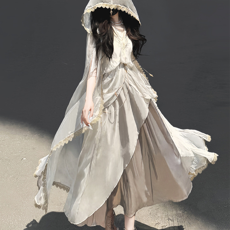 2026 Yimengge Original Angel of Judgment Chinese Style Han Elements New Chinese Style Women's Outerwear Dress Set 7235