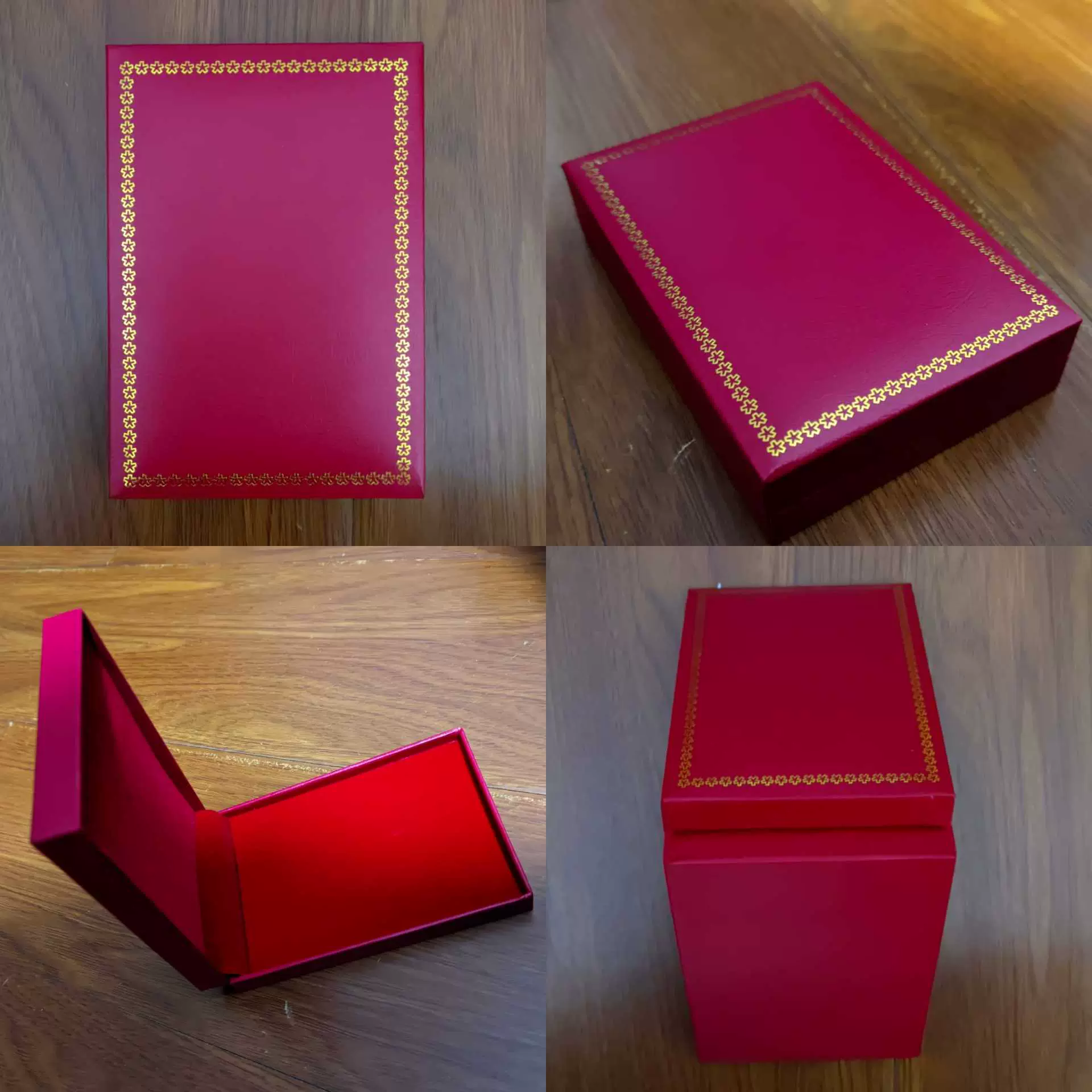 厂家直销新款红色礼盒金卡挂饰徽章红盒子精美保护盒可印LOGO