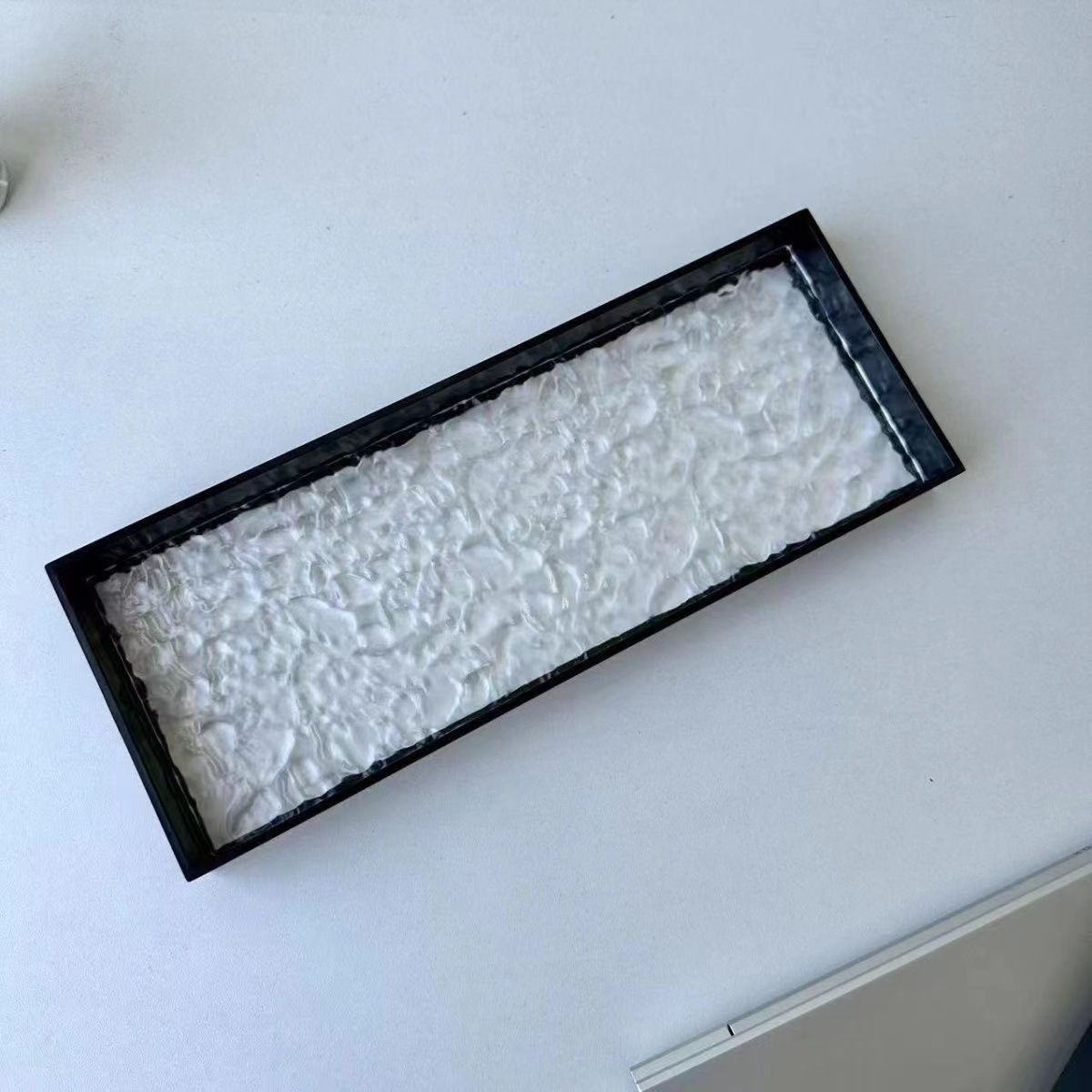 工厂透明长方形亚克力酒店托盘收纳架批发大号ins亚克力美容院托