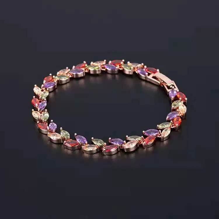 Fashionable bracelet, zirconium, universal jewelry, European style, wholesale