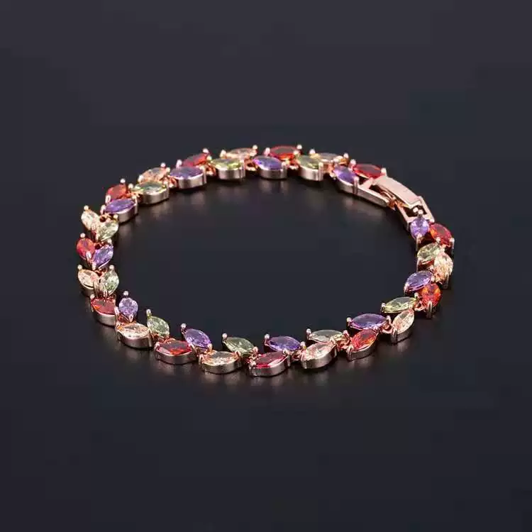 Fashionable bracelet, zirconium, universal jewelry, European style, wholesale