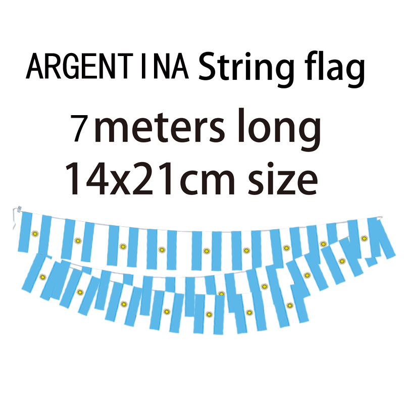 Selección global de banderas de equipos de la Copa Mundial, 32 banderas de equipos en hilo, banderas colgantes para decoración de bares, banderas de equipos, banderas colgantes con ambiente de la Copa Mundial