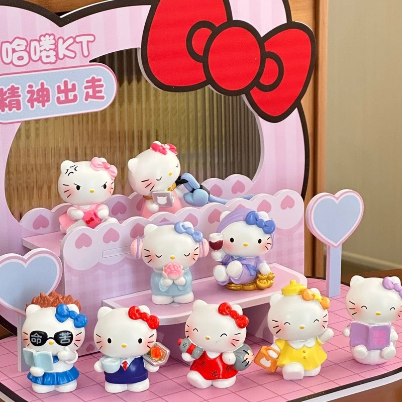 Douyin Xiaohongshuの人気モデル、スピリチュアルなハローキティハローキティブラインドボックス樹脂ドロップシッピング|undefined