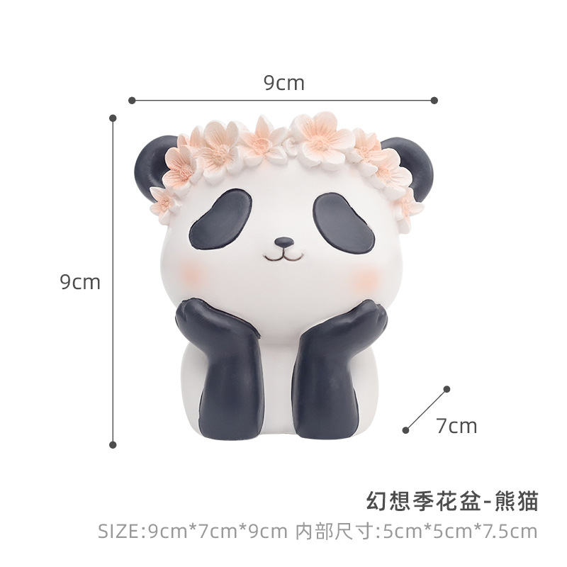 Chậu cây mọng nước hình động vật resin, chậu mini để bàn, tiểu cảnh sân vườn (RG-73)
