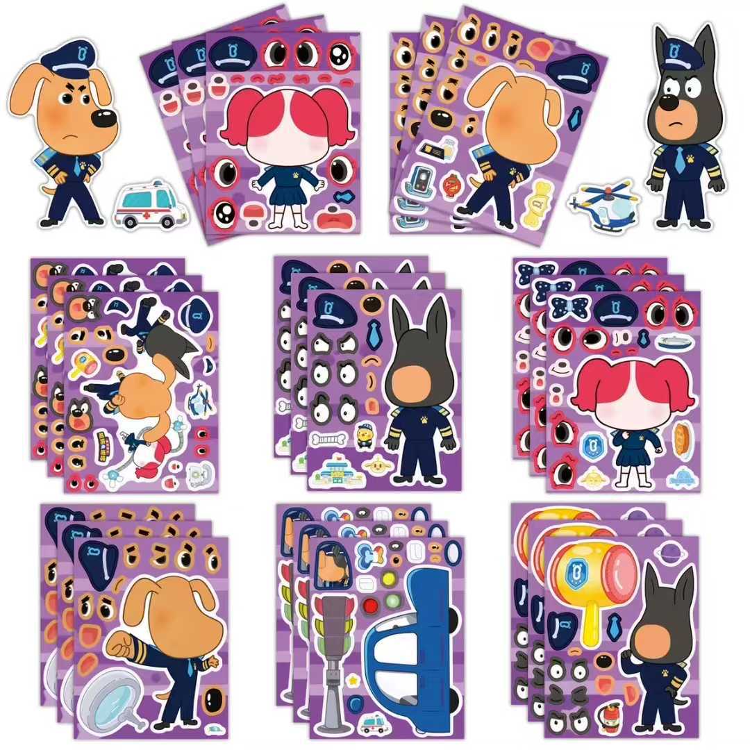 Caja de ritmo de cambio de pegatinas con rompecabezas para niños cuentas de mano para chicas DIY juguetes divertidos descomprimidos a mano