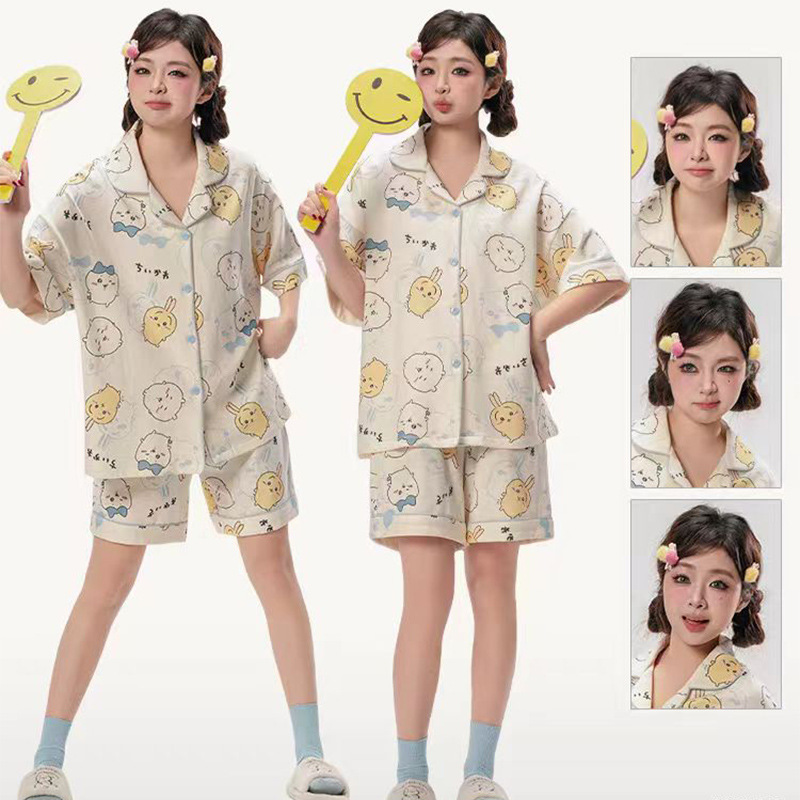 DMK-217 카툰 우사기 가디건 세트 (상하의)