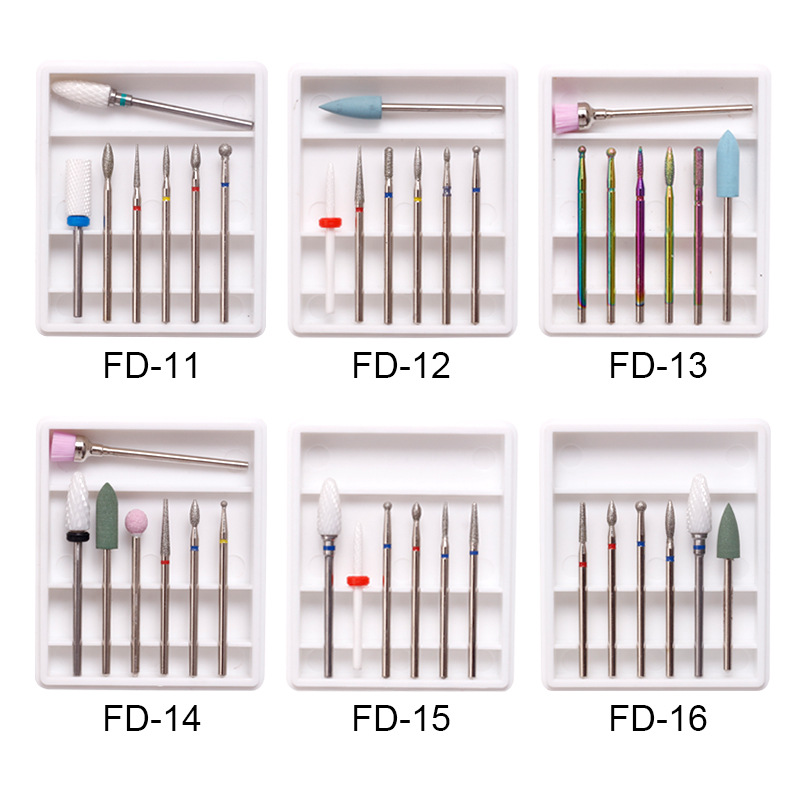 Transfronterizo manicuras aleación de tungsteno acero abrasivo conjunto abrasivo cepillo de pulido herramienta de pulido de piel muerta