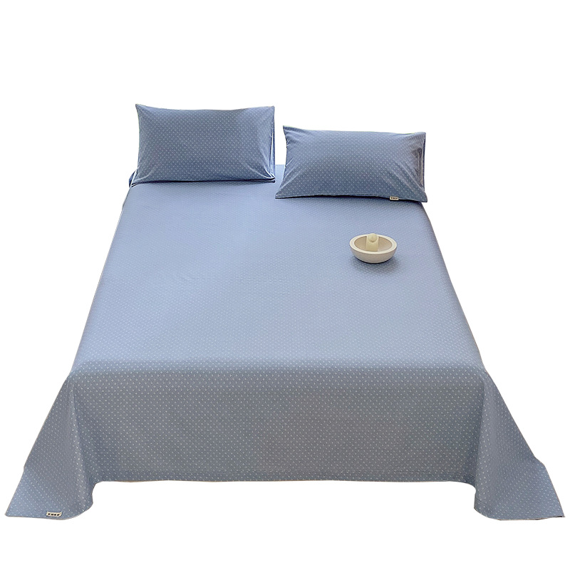 2025 nueva sábana de tela gruesa vieja de algodón puro pieza única 100 funda de almohada de edredón impresa de algodón dormitorio de tres piezas individual 2