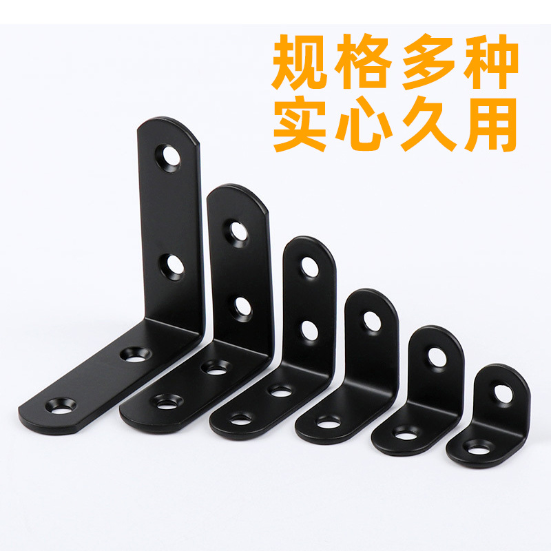 Ángulo recto de acero inoxidable engrosado código de ángulo 90 ° soporte de ángulo recto soporte de triángulo Soporte de estante de muebles capa de soporte