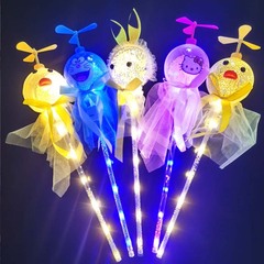 New cartoon windmill starry sky ball luminous magic wand street stall night market scan code small gift flash toy supply batch
