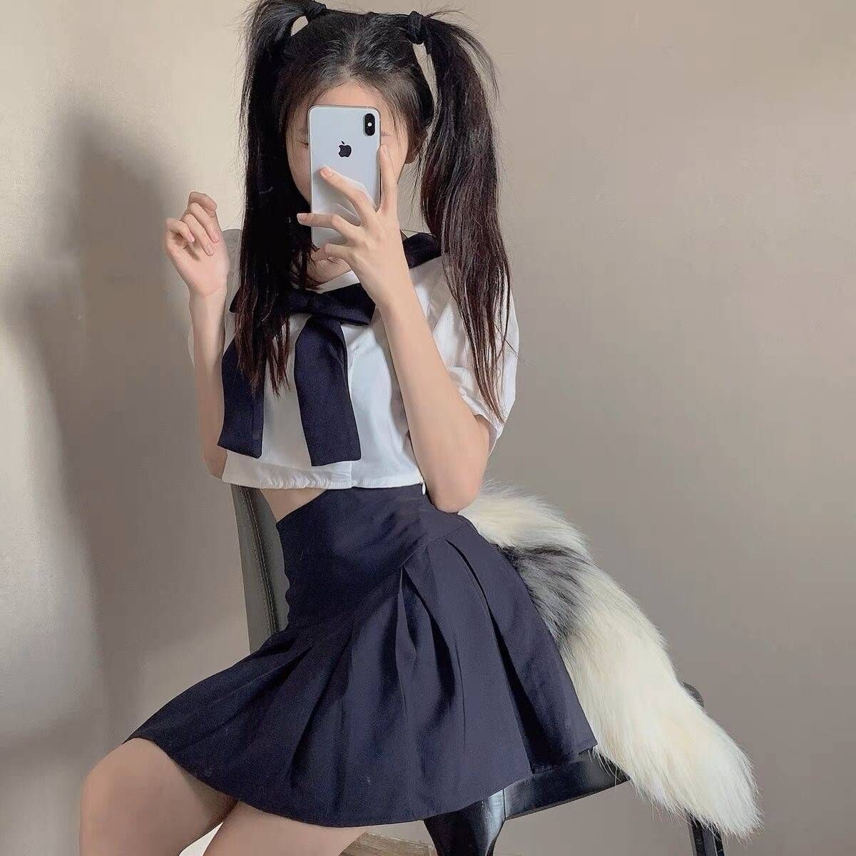 手作长毛兽尾动漫展COS表演道具女仆猫娘仿真狐狸尾巴洛丽塔配饰-阿里巴巴