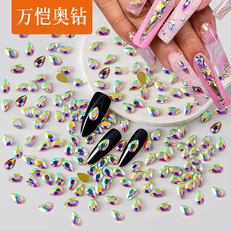 K9玻璃平底异形小钻美甲饰品 水滴马眼DIY手机壳箱包贴钻饰品配件