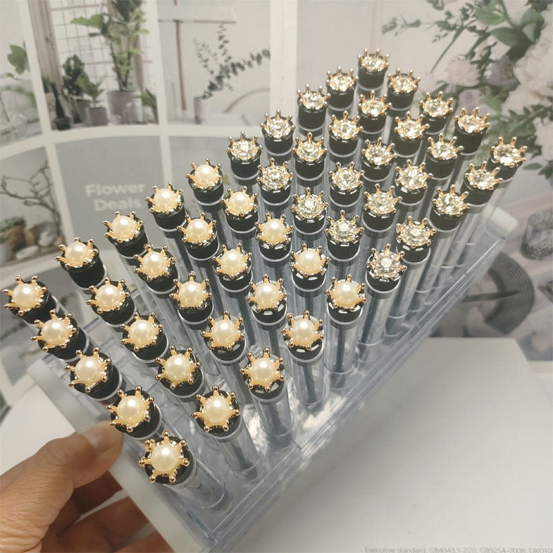 Crown Grafting Independent Test Tube Disposable Eyelash Brush Eyelash Spiral Portable Cosmetic Brush with Transparent Test Tube