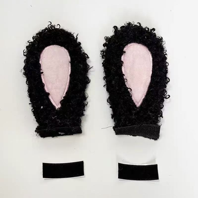 Universal – Cute Rabbit Auto Parts and Accessories - wool-roll-rabbit-ears-1-pair-black