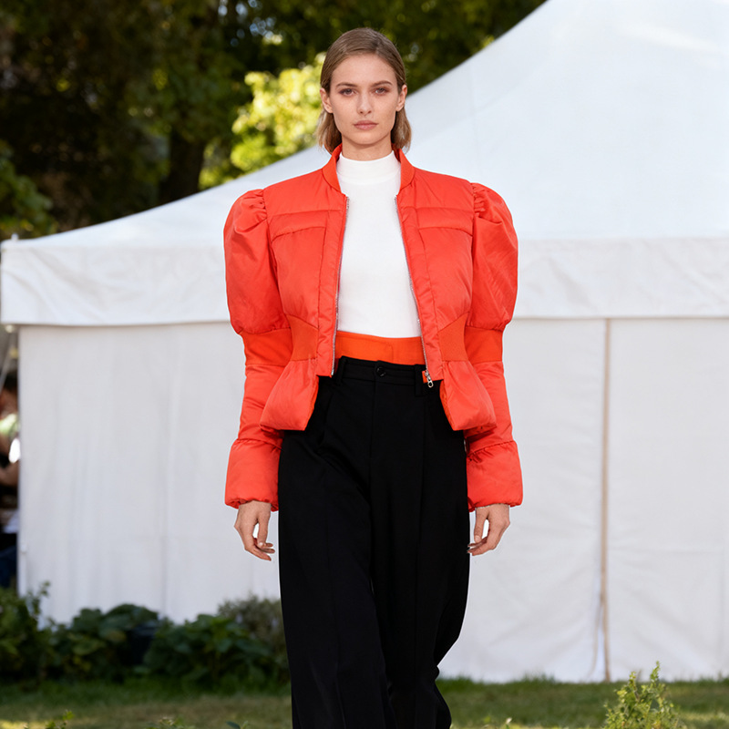 2026 Spring New Fashion European and American Style Versatile Slimming Stand Collar Long Sleeve Casual Thickened Jacket for Women