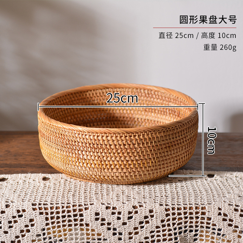 Cesta de Ratán para Frutas Hecha a Mano para Sala de Estar image 9