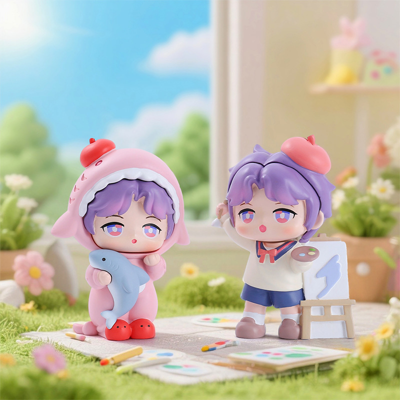 新作周辺グッズ「星語の恋」ブラインドボックス、恋と星空のかわいい卓上飾り、漫画フィギュア、子供向けおもちゃ卸売|undefined