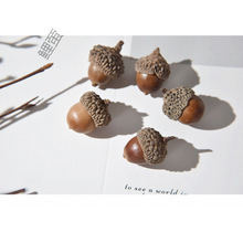 带橡果钉羊角很手作天然橡子配件干果真的