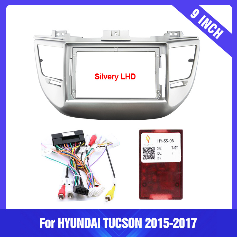 Car Central Control Large Screen Navigation Face Frame Versatile Frame Modification Panel Suitable for 15-17 Hyundai Tucson