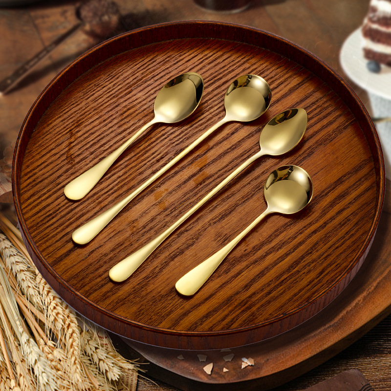 1010 cuchara de acero inoxidable comer cuchara para niños cuchara de cocina cuchara de hielo cuchara redonda cuchara puntiaguda 6 piezas traje