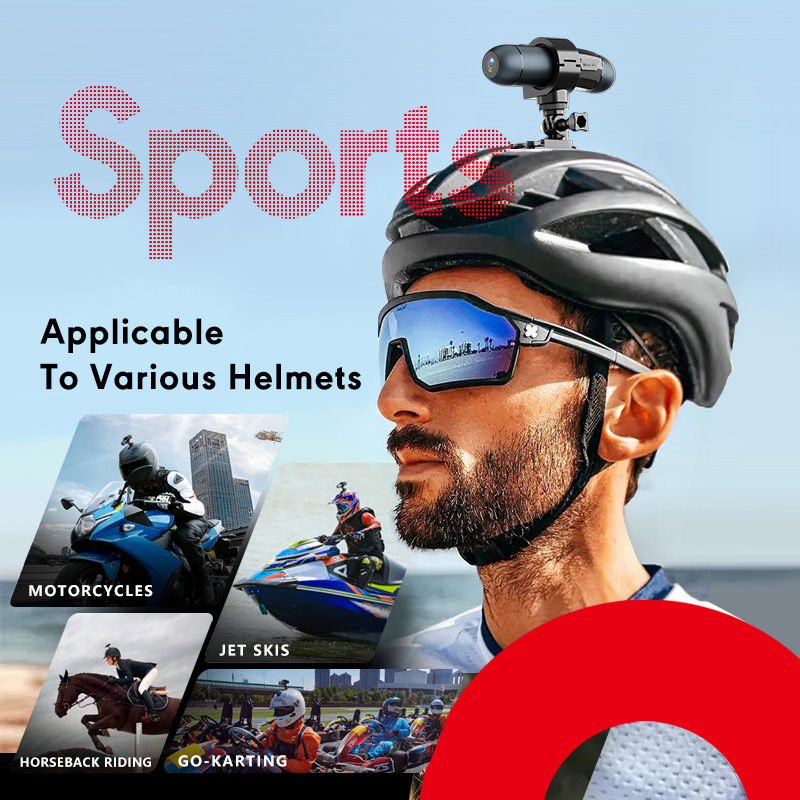 Cámara de casco de motocicleta transfronteriza 4K HD ciclismo grabadora de doble cámara antivibración cámara de deporte al aire libre image 3