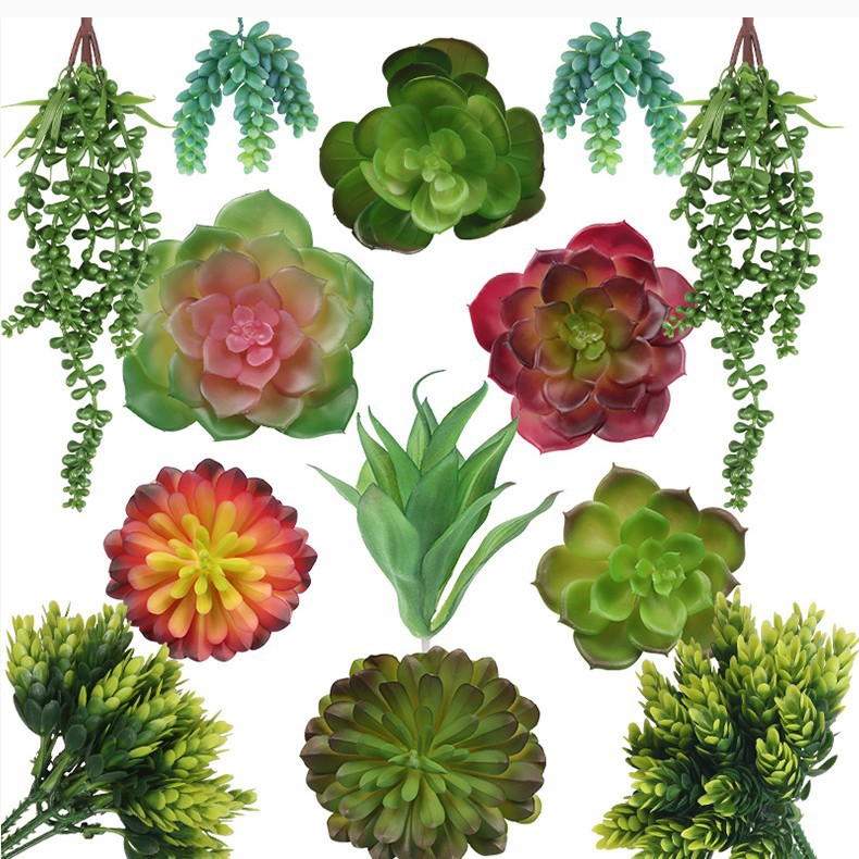 Artificial suculenta 16 traje de Planta artificial micro paisaje retro bonsai planta decoraciones adornos