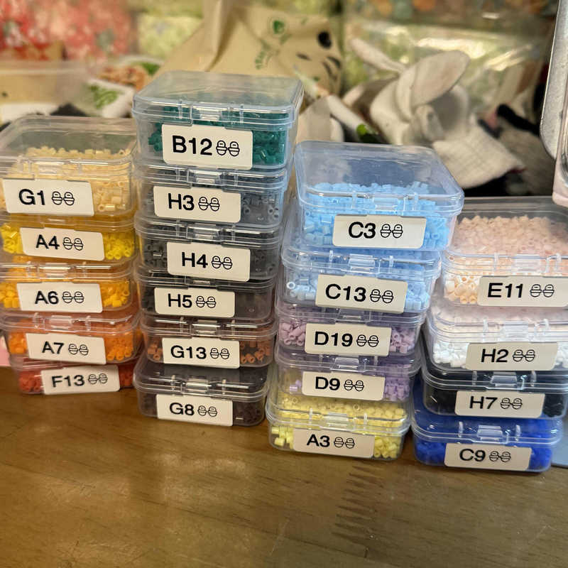 5.5cm正方形PP塑料拼豆盒半透明包装盒小物料盒带盖零件首饰盒子|undefined
