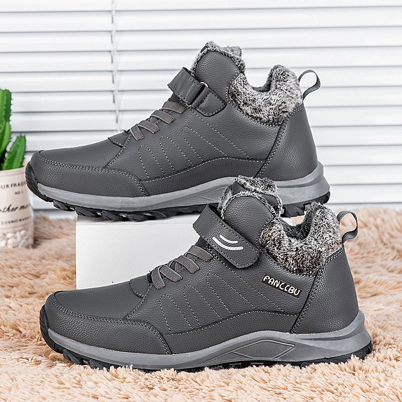 Зимняя тёплая обувь для мам: флисовые высокие кроссовки-ботинки, для среднего возраста