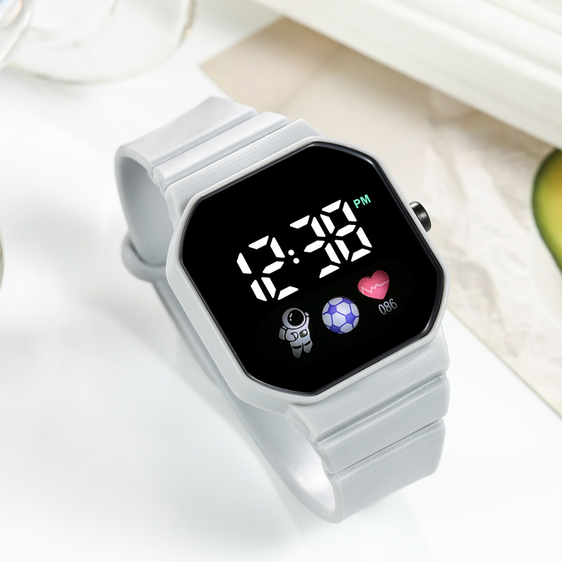 Universal electronic square digital watch for men and women