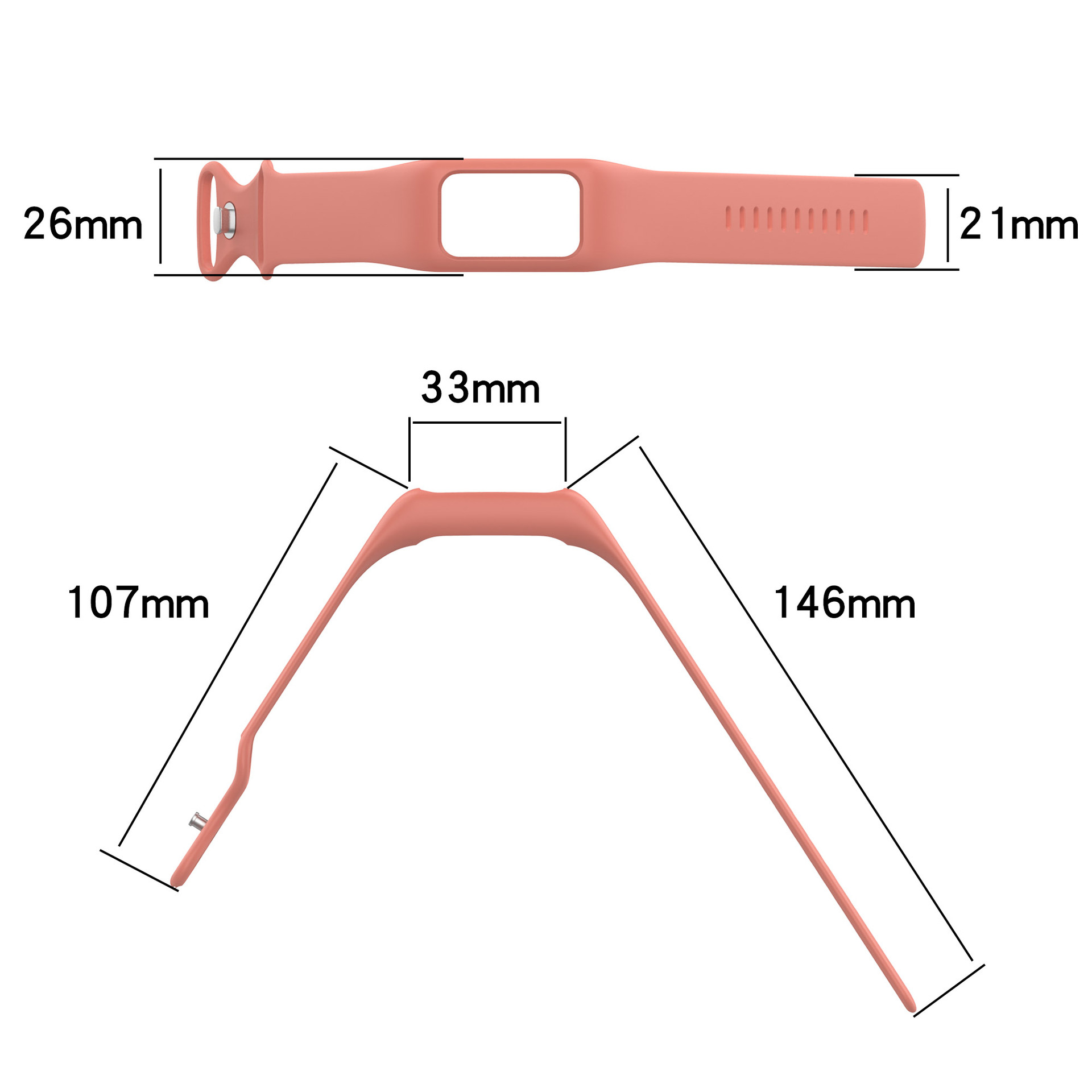 All-match Solid Color Simple One-piece Silicone Strap
