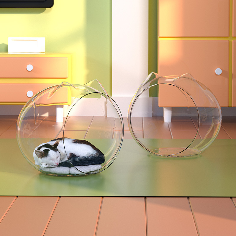 Large Space Capsule Non-Stick Cat Cage, Suitable for All Seasons, Semi-Enclosed Cat Nest, Small Villa, Breathable
