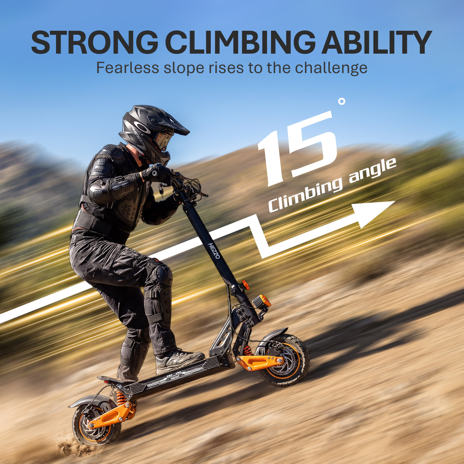 Mountain Off-Road Electric Scooter with Long Range, 2000W Motor, High Power, Foldable Off-Road Electric Skateboard