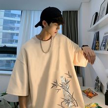 新中式男装t恤中国风短袖重磅220g夏季设计感小众潮牌纯棉半截袖