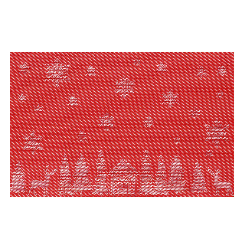 Elementos de almohadilla de Navidad rectangular simple almohadilla de comedor occidental aislante de tazas almohadilla de decoración de platos de comedor caseros de Navidad limitada