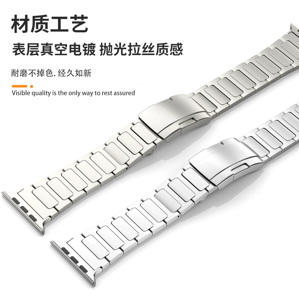 Новый титановый ремешок для Apple Watch, подходит для Apple серии, имитация персонажей, с застежкой-черепашкой из титана