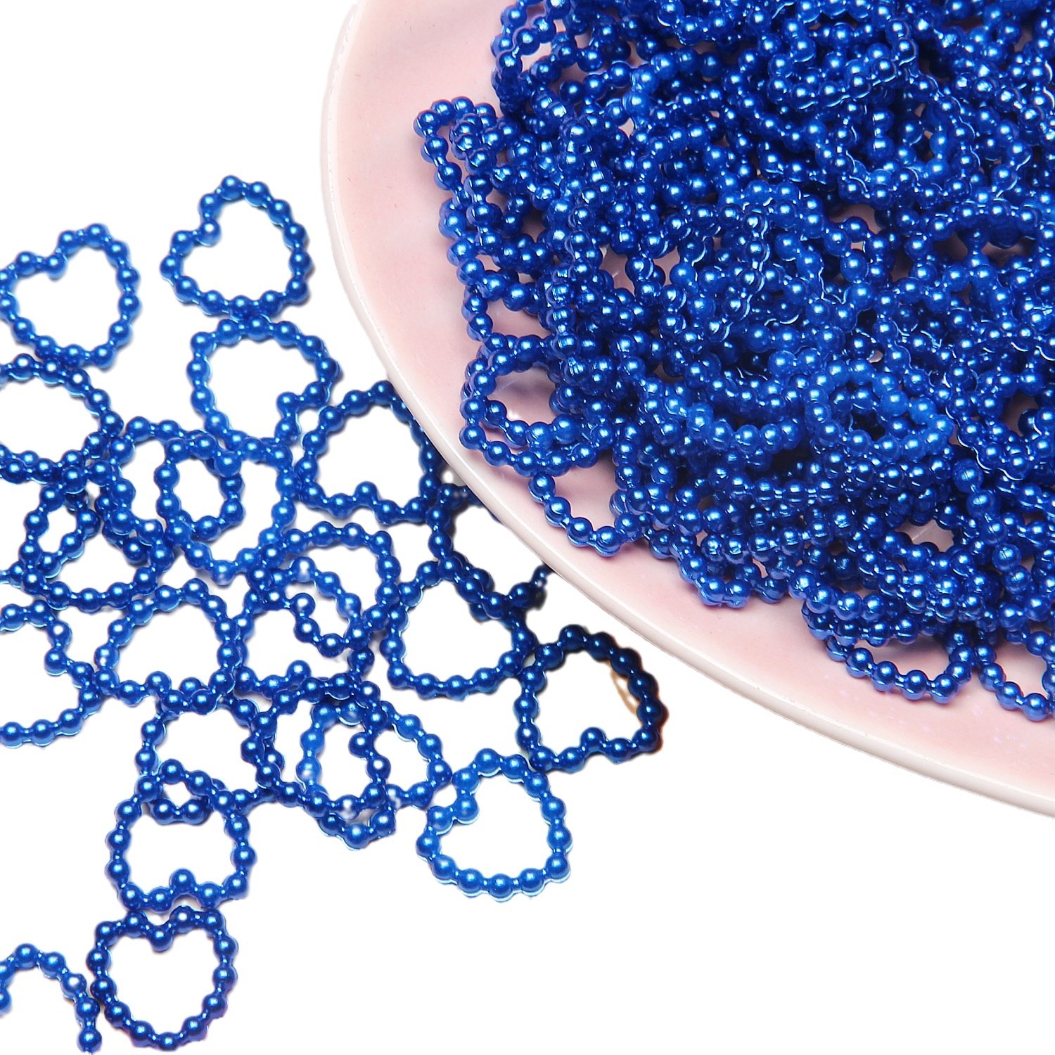 Simulación ABS perla amor DIY crema teléfono móvil Shell material tocado arcilla joyería Accesorios