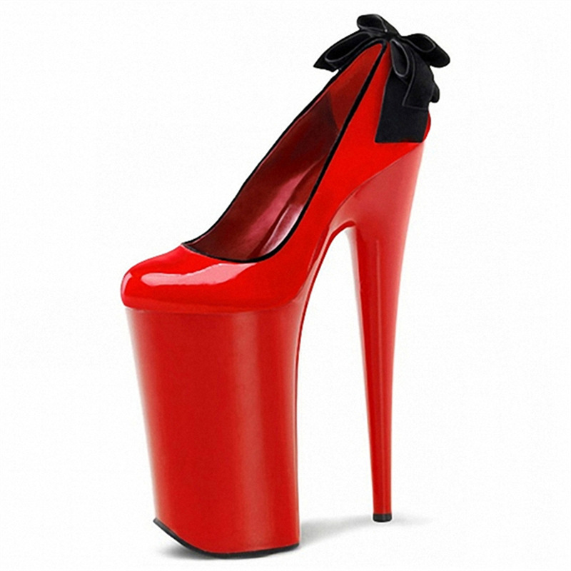 26cm zapatos de moda de mujer 2024 zapatos de boda rojos de suela gruesa zapatos de novia de fotos zapatos de tacón único