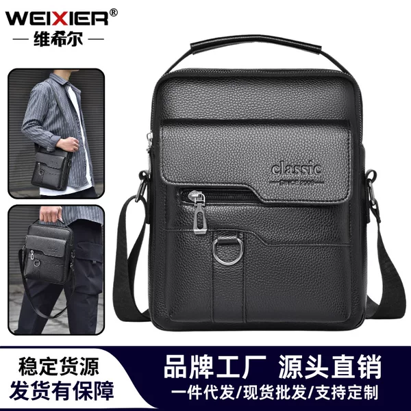 Men's Business Commuter Shoulder Bag Large Capacity Wear-resistant Men's Handbag Men's Bag High-end Shoulder Bag