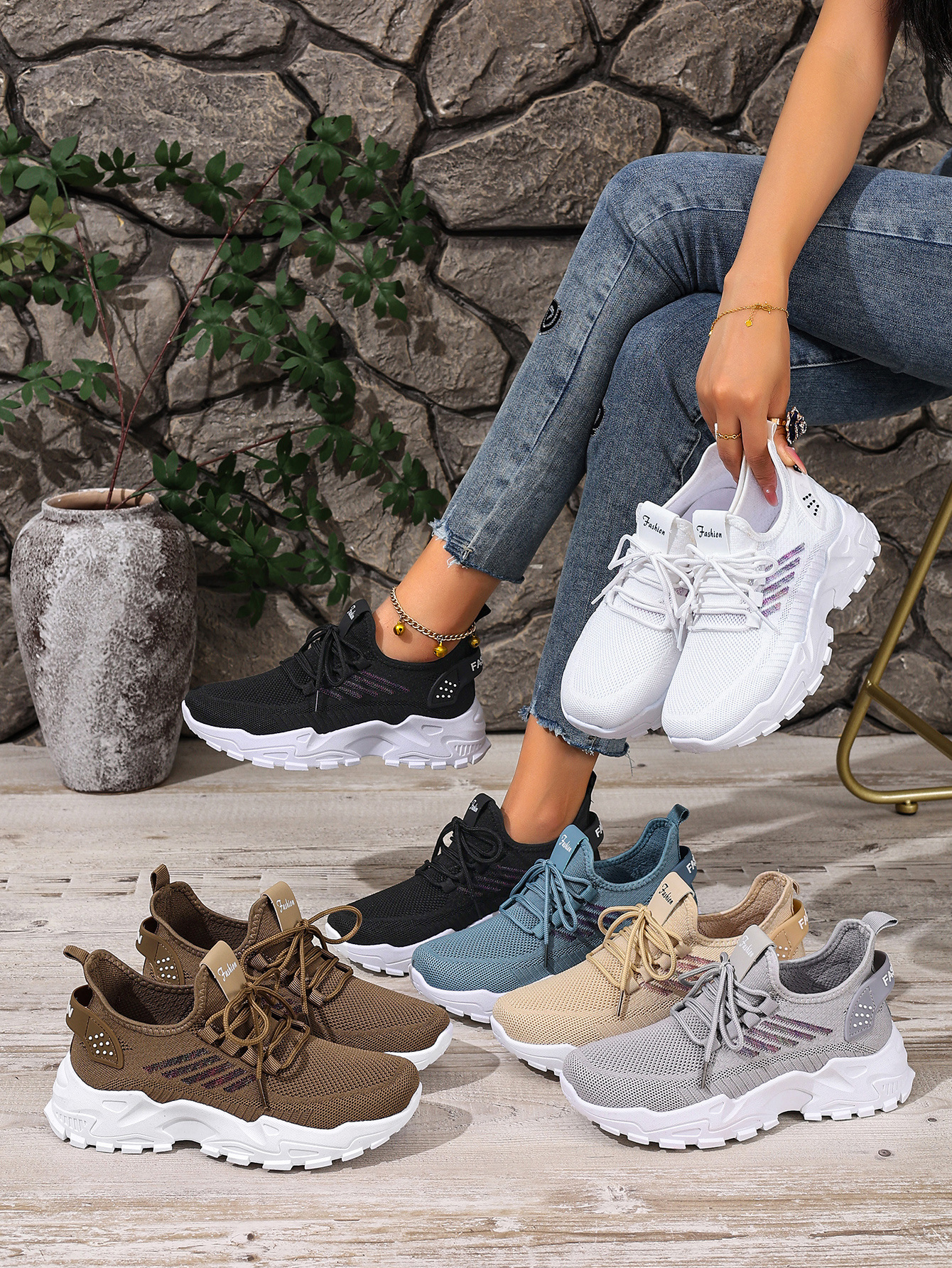 Women's Breathable Sports Shoes, Women's Autumn And Winter Thick-soled Shoes, Cross-border Dropshipping, Casual And_vogvips.com