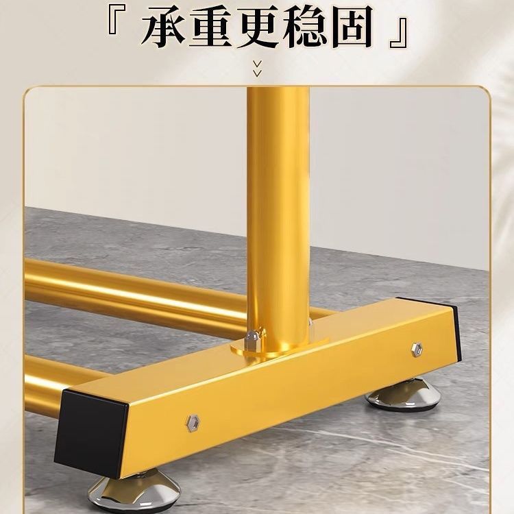 双层单立晾衣架落地立式家用挂衣架宿舍晒衣架收纳简易衣帽衣柜|undefined