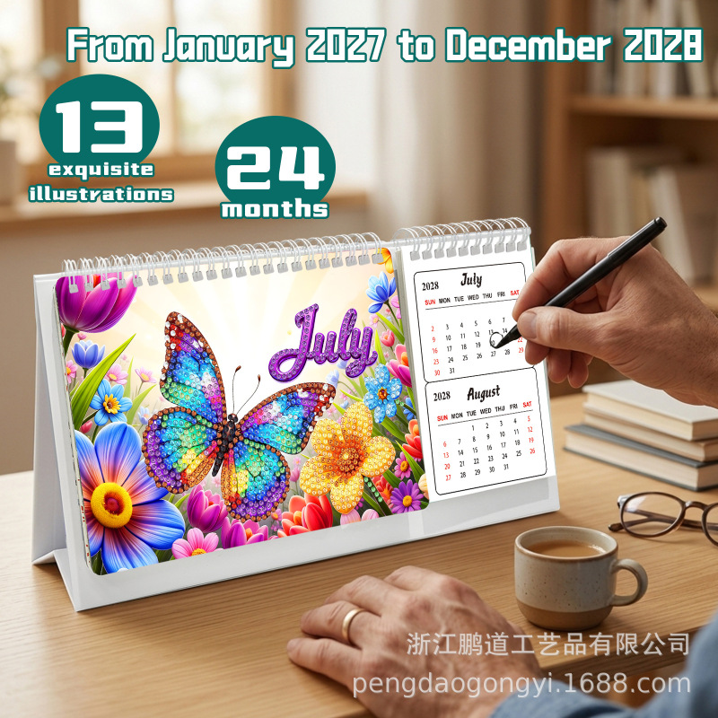 New 2027 Diamond Painting Accessories Handmade DIY Rhinestone Calendar Cartoon 2028 Desktop Ornament in Stock Direct Sale New 2027 Diamond Painting Accessories Handmade DIY Rhinestone Calendar Cartoon 2028 Desktop Ornament in Stock Direct Sale