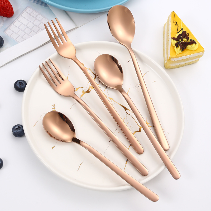 316 cuchara de acero inoxidable tenedor hogar comiendo cuchara coreana mango largo engrosada cuchara de mezcla cuchara pequeña