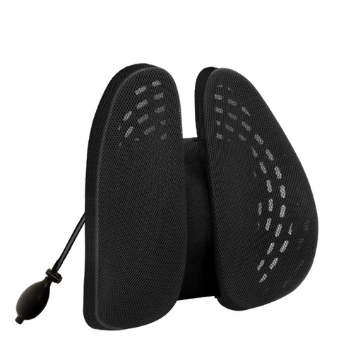 5YA1 Wholesale Pneumatic Lumbar Cushion Black Breathable Office Waist Backrest Cushion Driver Seat Sedentary Waist Cushion