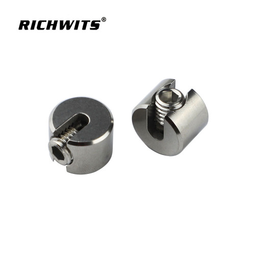 316 stainless steel one-word slot chuck, one-word wire rope clamp, one-word chuck, garden wire rope net chuck