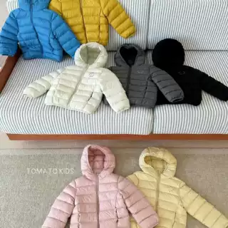 量大可议价/儿童泡芙面料羽绒服男女童宝宝白鸭绒外套厂家直供