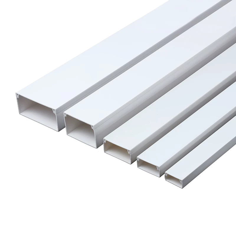 PVC nuevo material grueso blanco puro ignífugo ignífugo canal de cable cuadrado puente de cable de cable de cable de plástico image 6