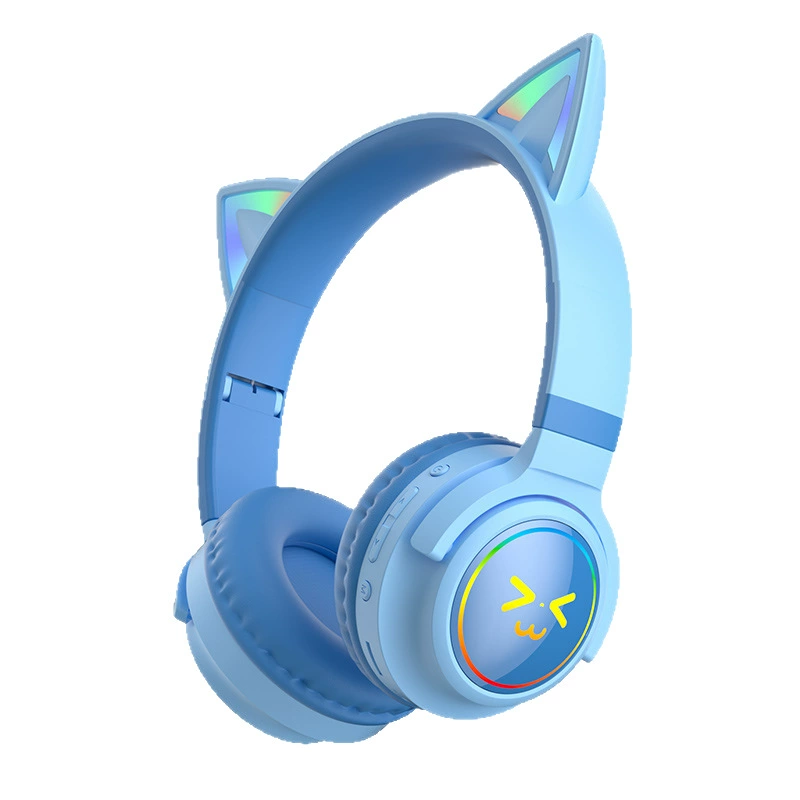 Кросс-бортер новые кошачьи ушки с Bluetooth наушниками цветные светящиеся игра e-sports с мобильным телефоном длительная зарядка