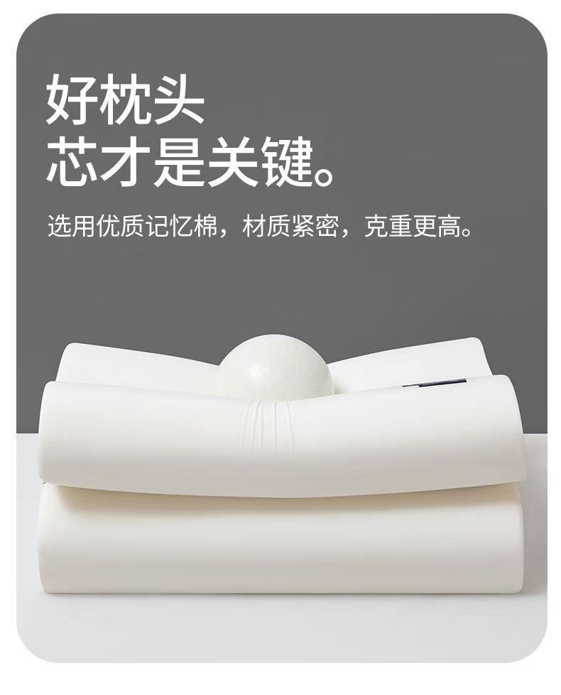 Memory foam pillow, B-type, with neck support