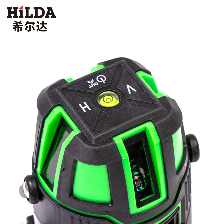 Luz fuerte de alta precisión 5-línea nivel verde nivel Proyector láser al aire libre